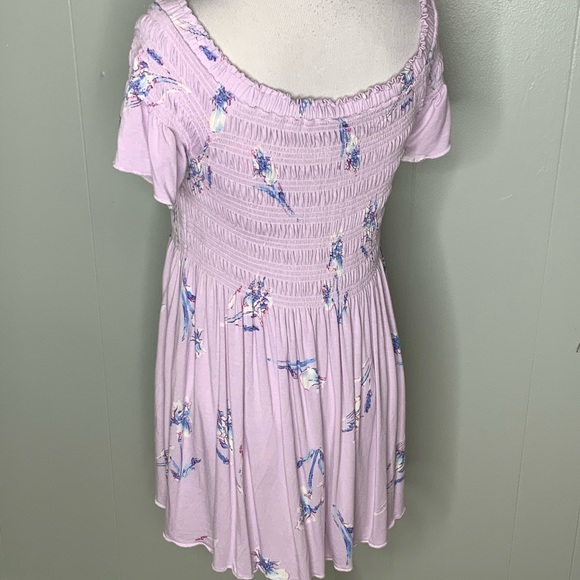 A Pea In A Pod Lavender Floral Elastic Bust Top L - Picture 6 of 12